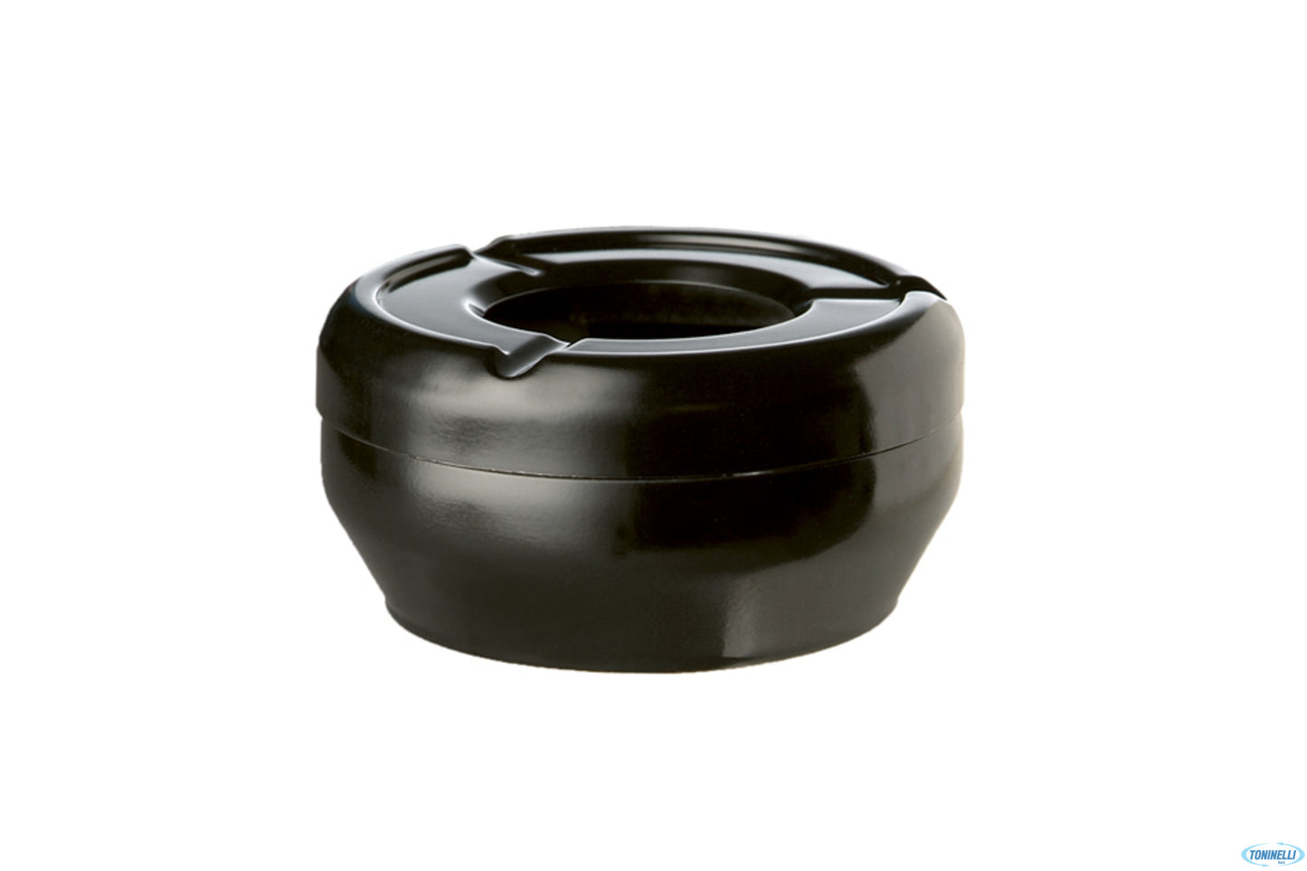 Posacenere In Melamina Nera Cm.10 H.4 Impilabile 83611