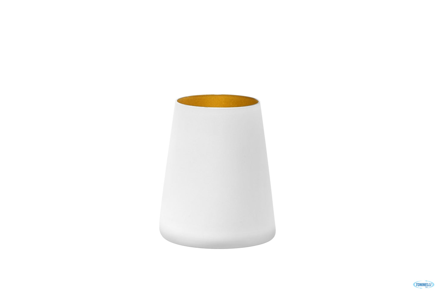 Bicchiere Power Bianco-Oro Cl.38 - H.10,1 - Ø Cm.8,6