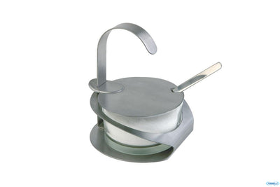 Pro-Formaggiera Inox-Vetro Cm10,5H.13 Con Cucchiaio 40482