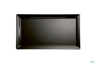 Pure-Vassoio Rettangolare In Resistente Melamina Nera Gn 1.3 Cm 32,5X17,6 H.3, Infrangibile. Max 70