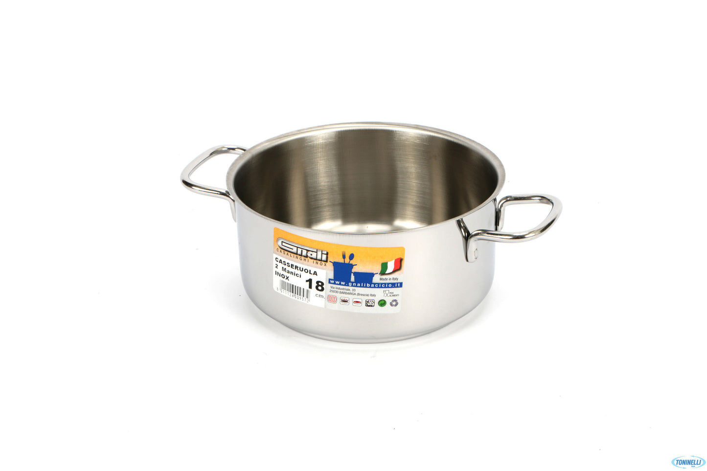 Realterm - Casseruola Alta 2 Manici Cm.18 C218