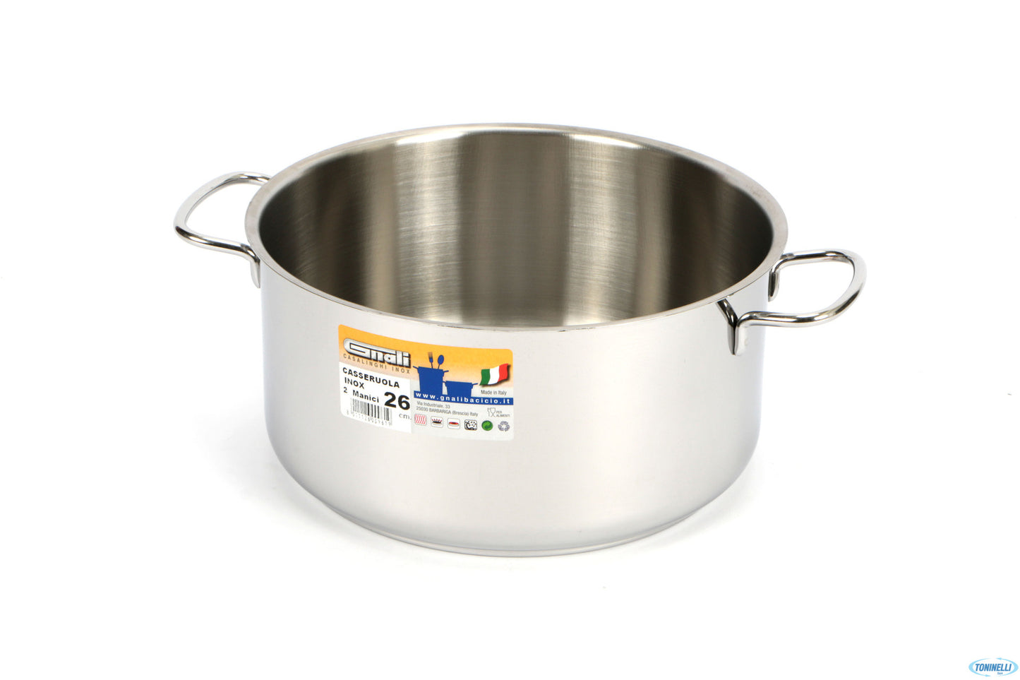 Realterm - Casseruola Alta 2 Manici Cm.26 C226