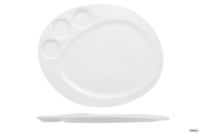 Justwhite-Piatto Ovale Scomparti Cm 34 Hp3370