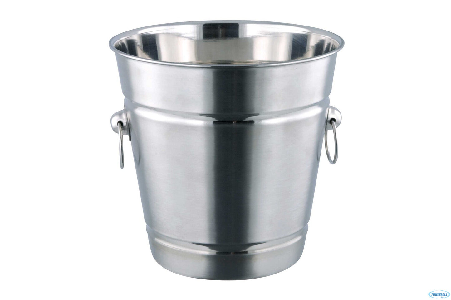 Secchiello Champagne Inox Cm 20X21,5X21,5H Con Anelli