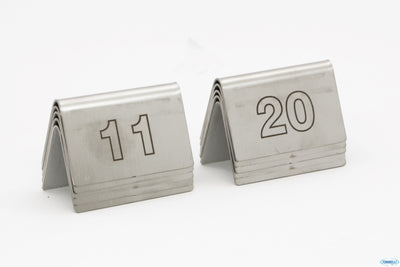 Segnaposto Acciaio Inox-Confezione Numeri Inciso A Laser Da 11 A 20 Cm 6,5X3,5 H4 31N11-20
