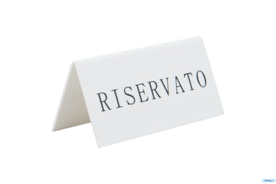 Segnaposto-Set 5 Segnatavolo Riservato Tn-Res-It-Wt