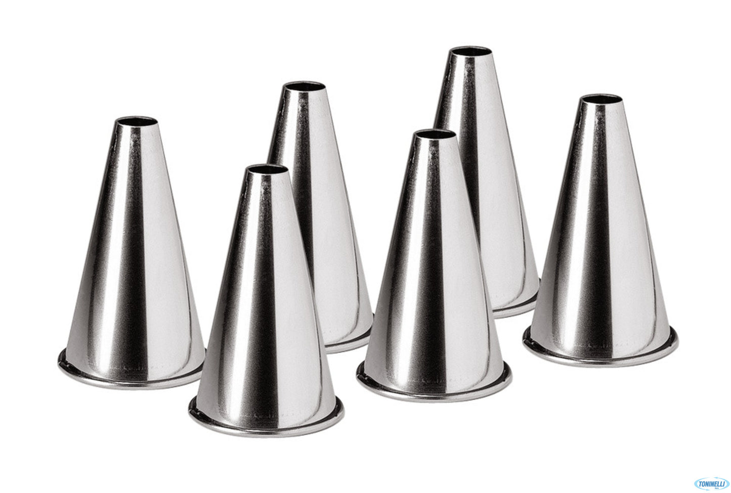 Set 6 Bocchette Tonde Inox Diametro Bocca Mm4-Mm6-Mm8-Mm10-Mm13-Mm15 Articolo 123783