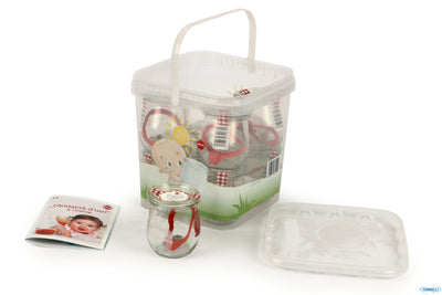 Set Bebe Weck-Secchiello 9 Vasi Ml220 Con Coperchio Guarnizione E Clips 762