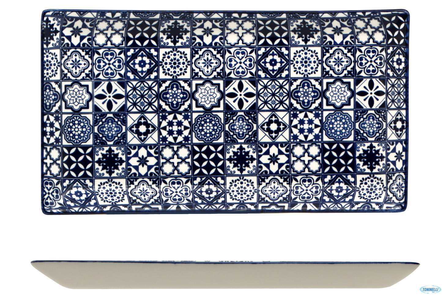 Sintra Blue-Piatto Rettangolare Cm.28,5X16 Rh4414L-Js106D