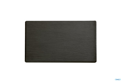 Slate-Vassoio In Melamina Nera Effetto Ardesia Gn 1.2 Cm 32,5X26,5 H. 1,2 Con Piedini Antiscivolo 83