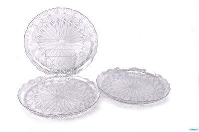 Stella-Confezione.3 Vassoi Tondi Cm27 Trasp.
