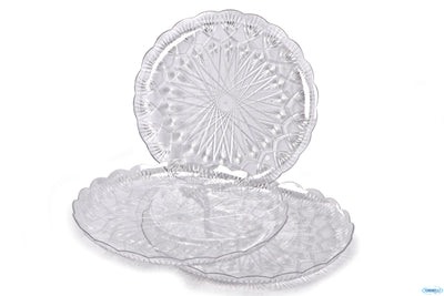 Stella-Confezione.3 Vassoi Tondi Cm33 Trasp.