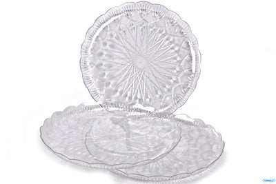 Stella-Confezione.3 Vassoi Tondi Cm36 Trasp.