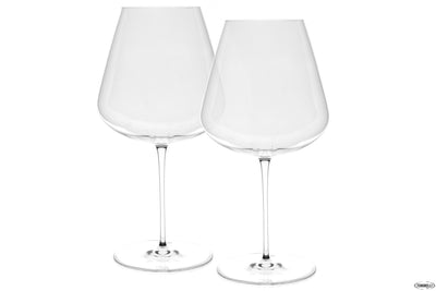 Stem Zero Vertigo Elegant-Confezione 2 Calici Vino Rosso Cl 65 Soffiati A Bocca Manualmente 32017