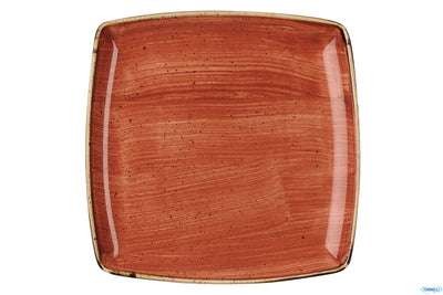 Promo- Stonecast Arancio-Piatto Piano Quadro Cm 26,8 Ssosds101