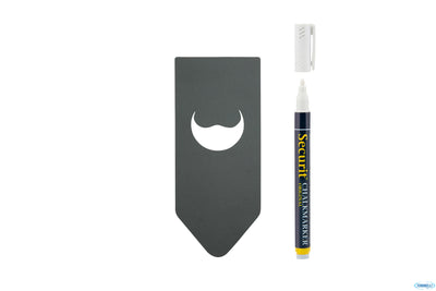 Set Da 10 Etichette Tag Per Bottiglie. Colore Nero, Scrivibili Su Entrambi I Lati. 1 Pennarello Bian