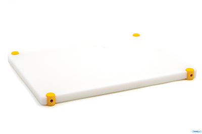 Tagliere Polietilene Con Piedini Antiscivolo Brevettato Cm.60X40 H2 (2,4 Con Piedini) Giallo (Carni