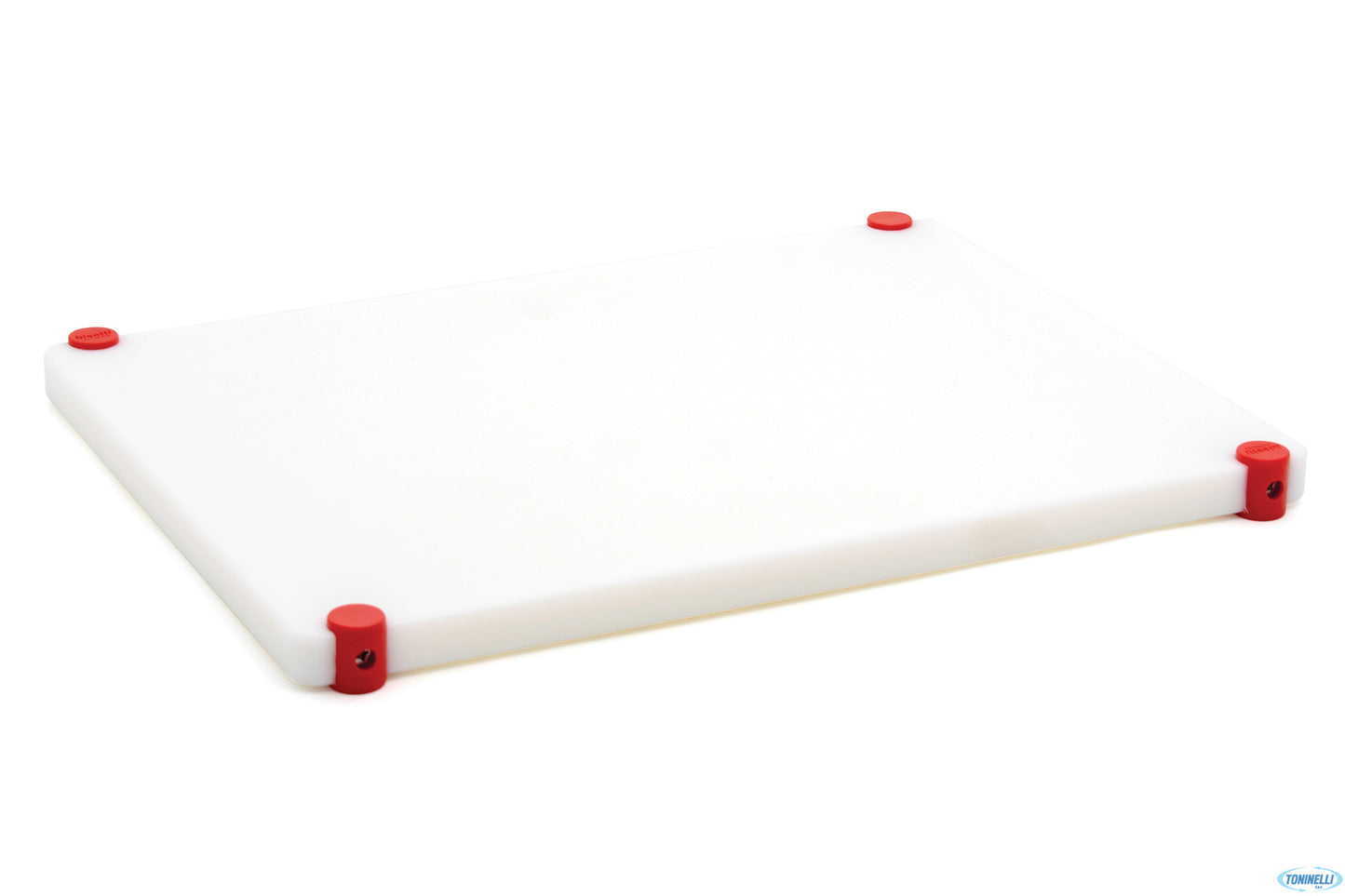 Tagliere Polietilene Con Piedini Antiscivolo Brevettato Cm.40X30 H2 (2,4 Con Piedini) Rosso (Carni C
