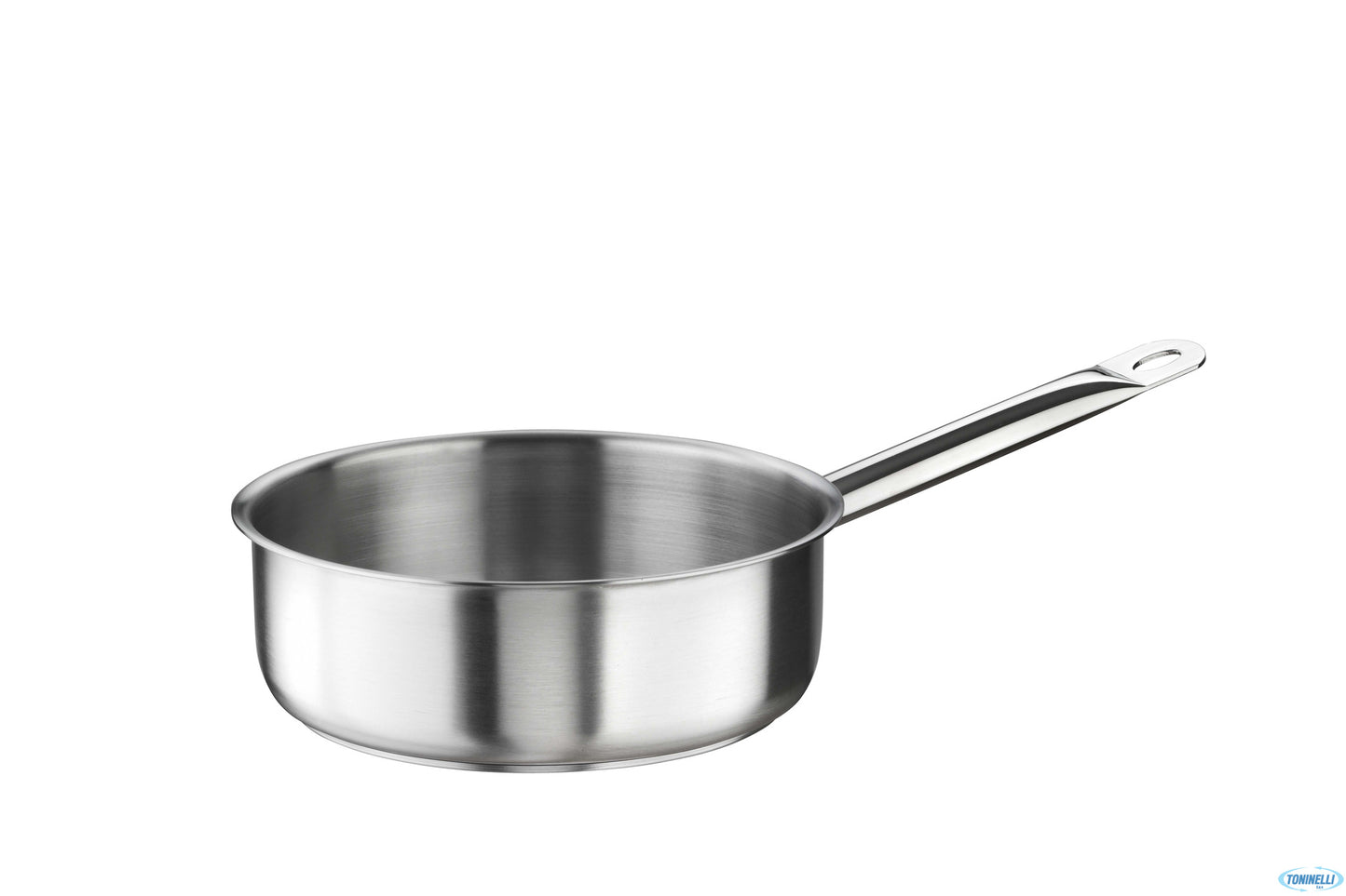 Tender-Casseruola Bassa 1 Manico Cm 20 H 7,5 Lt 2,25 Inox 33901020