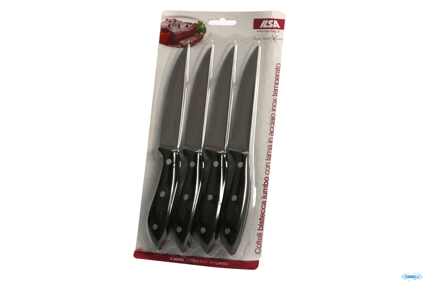 Tuttixuno-Confezione 4 Coltelli Bistecca Maxi Lama Liscia 2256B