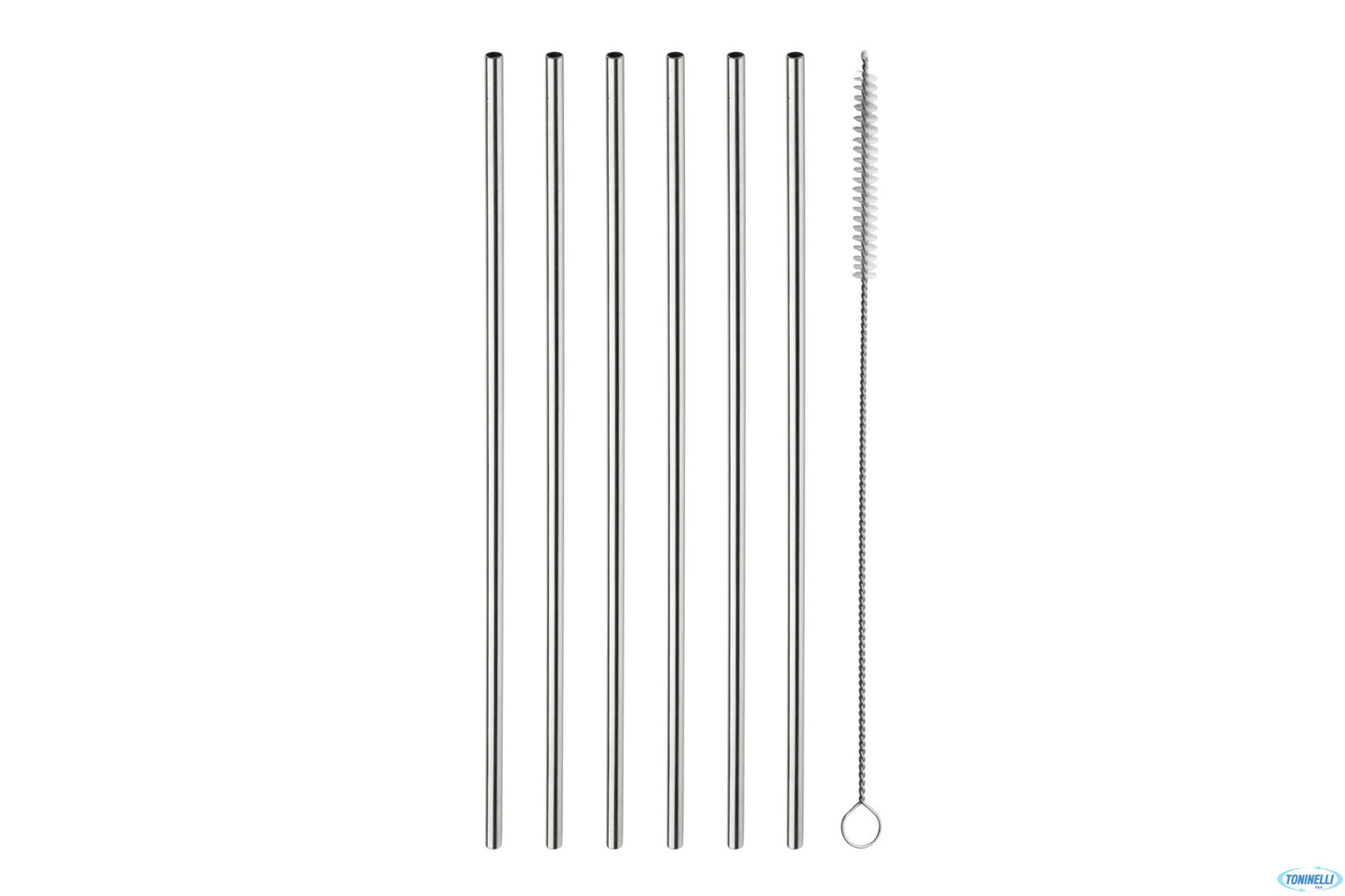 Use E Reuse - Confezione 6 Cannucce Inox Cm 24 Con Scovolino 55737906