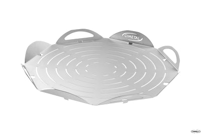 Vassoio-Tagliere Pizza Tondo Alluminio Forato Con Piedini Cm 50 Vpft50