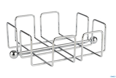 Wire-Portatovaglioli Metallo Cromato Cm.19X19 H.6,5 Gancio Incluso, Contiene Circa 50 Tovaglioli 117