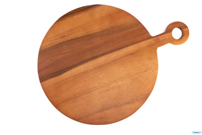 Wood-Tagliere Tondo Con Manico Cm 35X35 Swrs-040118-B5