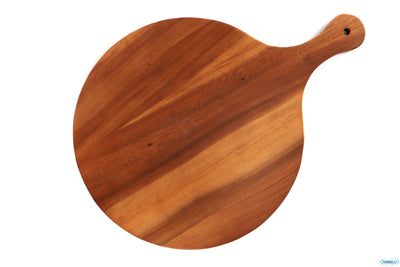 Wood-Tagliere Tondo Con Manico Cm 44X32 Swrs-120418-B5