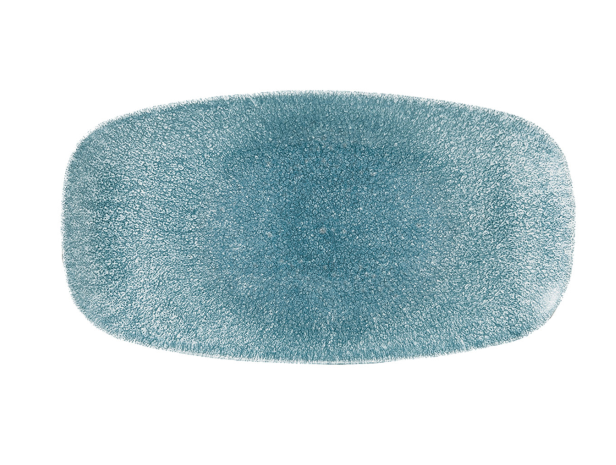 Vassoio Rettangolare Raku Blu Cm.35,5x18,9 - Confezione da 6 Pz.