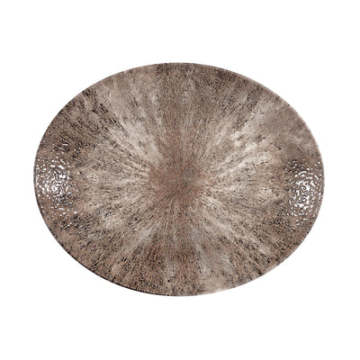 Vassoio Ovale Studio Prints Stone Zircon Brown Cm.31,7x25,5 - Confezione da 12 Pz.