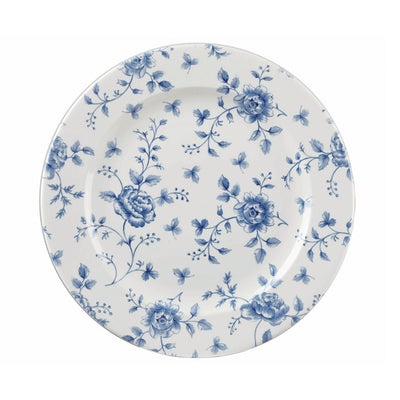 Piatto Piano Prague Rose Chintz Blu Ø Cm.27,6 - Confezione da 6 Pz.