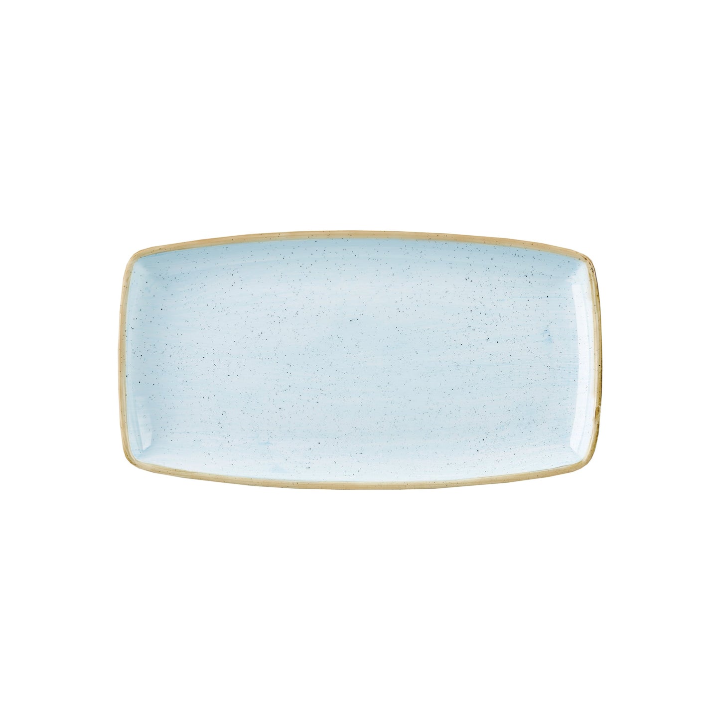 Vassoio Rettangolare Stonecast Azzurro Puntinato Cm.29,5x15 - Confezione da 12 Pz.