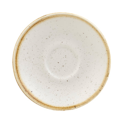 Piattino per Tazza Caffè Stonecast Bianco Puntinato Ø Cm.11,8 - Confezione da 12 Pz.