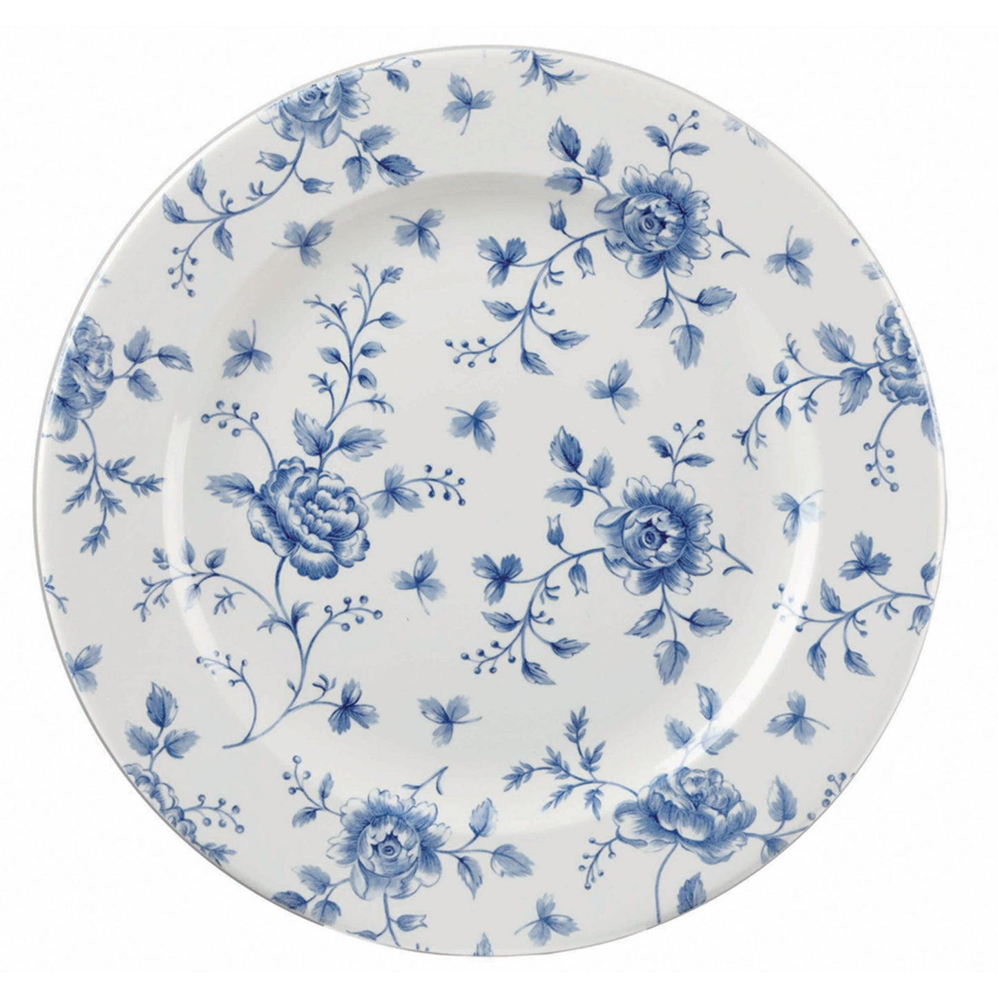 Piatto Piano Prague Rose Chintz Blu Ø Cm.30,5 - Confezione da 6 Pz.