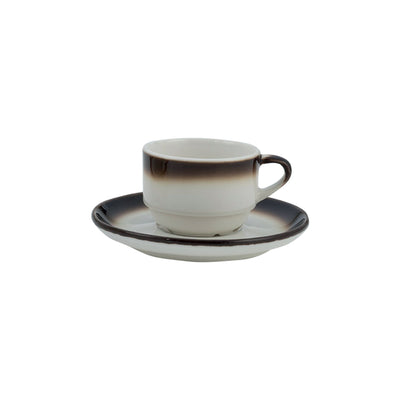 Piatto X Tazza Caffè Marmaris Brown - Confezione da 12 Pz.