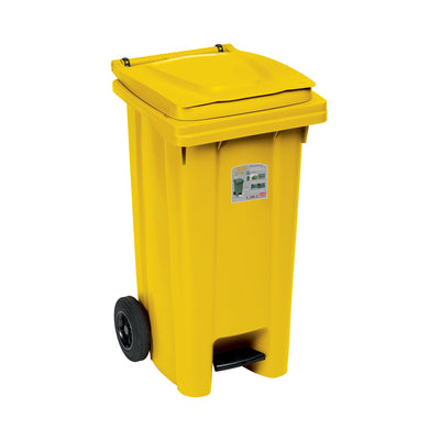 Bidone Carrellato C/P Lt.120 Giallo