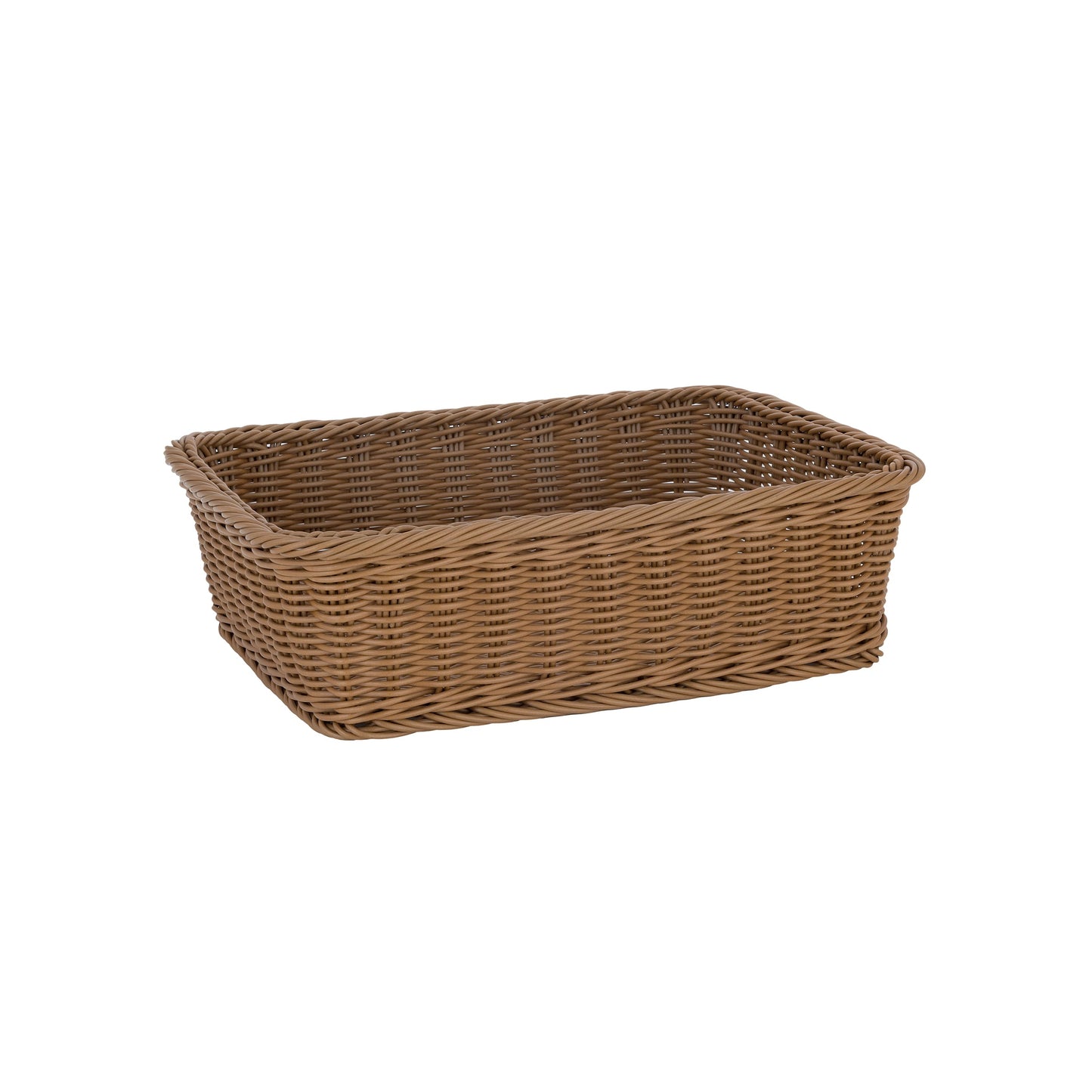Cesta Pp Rattan Marrone Gn1/2 H10 C04066