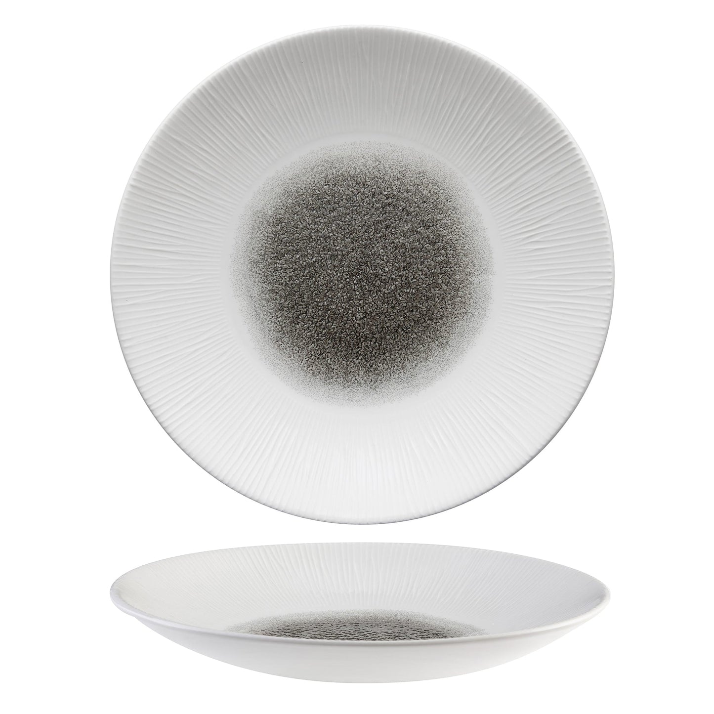 Piatto Fondo Quartz Black Bamboo Ø Cm.28,1 - Confezione da 12 Pz.