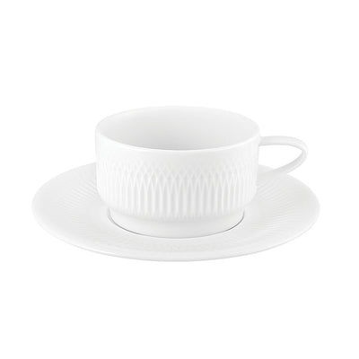Tazza Colazione Impilabile Utopia Cl.31 Ø Cm.10,4 H.5,9 con Piattino Ø Cm.18,5  - Confezione da 6 Pz.