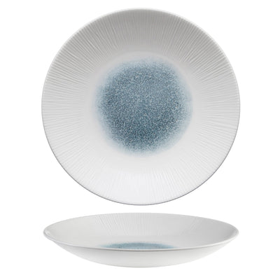 Piatto Fondo Topaz Blue Bamboo Ø Cm.28,1 - Confezione da 12 Pz.