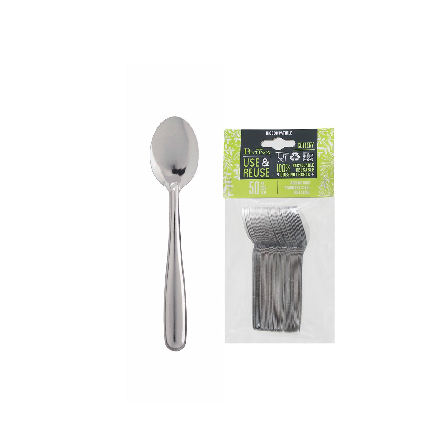 Conf.50 Pz Use&Reuse Cucchiaino Caffe'