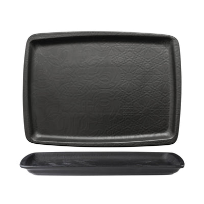 Vassoio Rettangolare Black Matt Cm.31x23 - Confezione da 2 Pz.