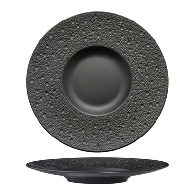 Piatto Piano Gourmet Moon Nero Ø Cm.32 - Confezione da 6 Pz.