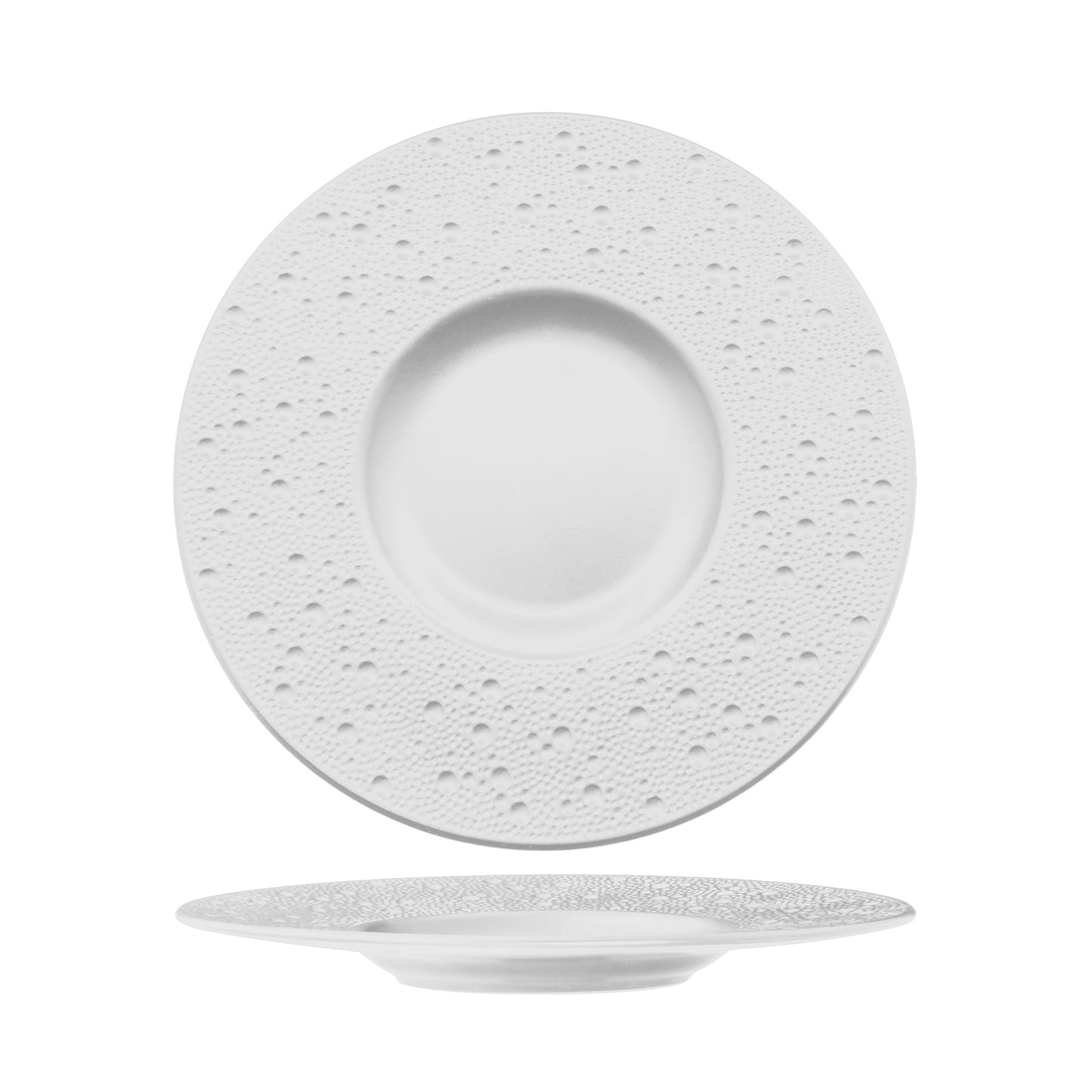 Piatto Piano Gourmet Moon Bianco Ø Cm.29 - Confezione da 6 Pz.