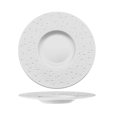 Piatto Piano Gourmet Moon Bianco Ø Cm.29 - Confezione da 6 Pz.