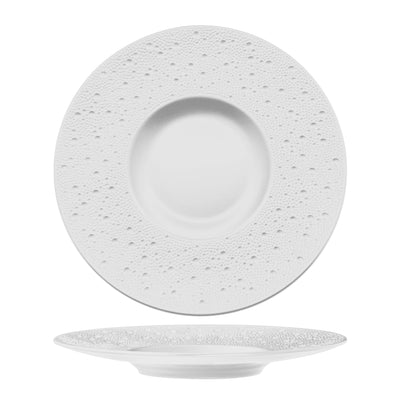 Piatto Piano Gourmet Moon Bianco Ø Cm.32 - Confezione da 6 Pz.