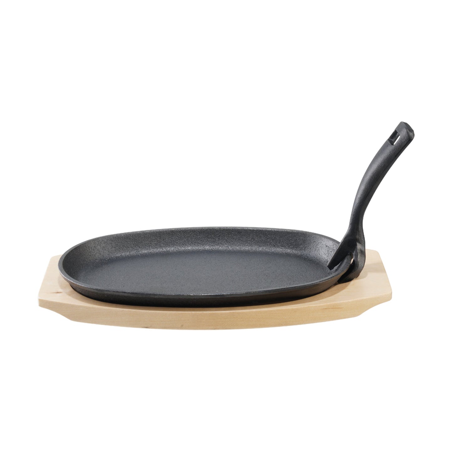 Bistecchiera Ghisa C/Piatto Legno 28X14