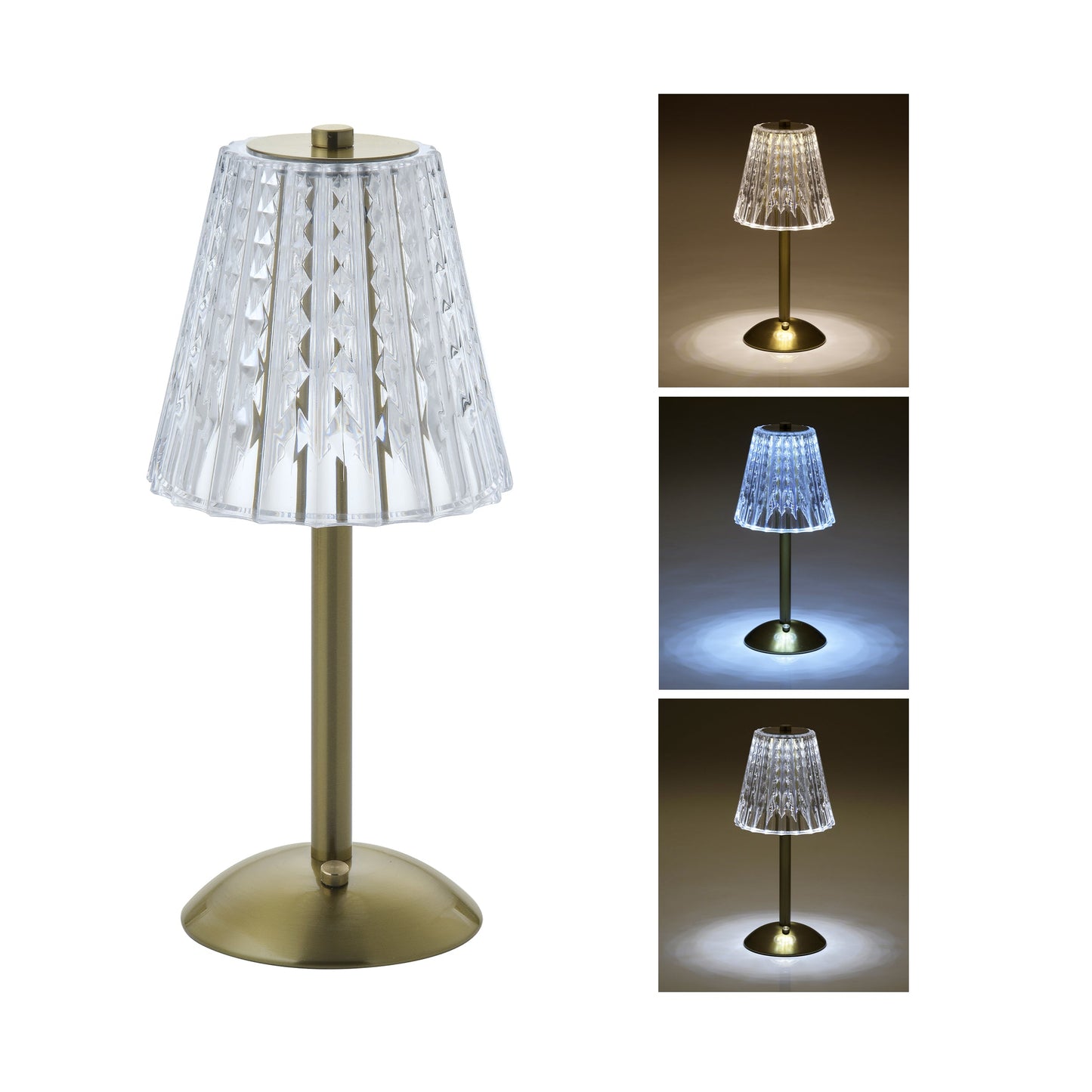 Romance Lampada Acrilico/Ottone Led Ø Cm.13,5 H.29