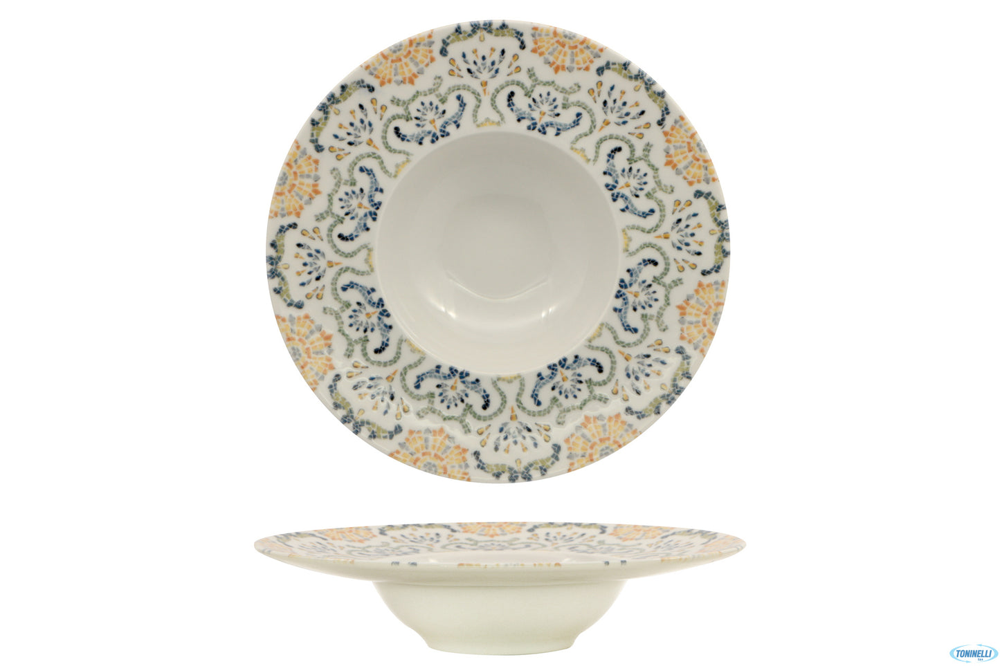 Agadir Napoli - Piatto Pasta K-Bowl Porcellana Decorato Cm 27,5
